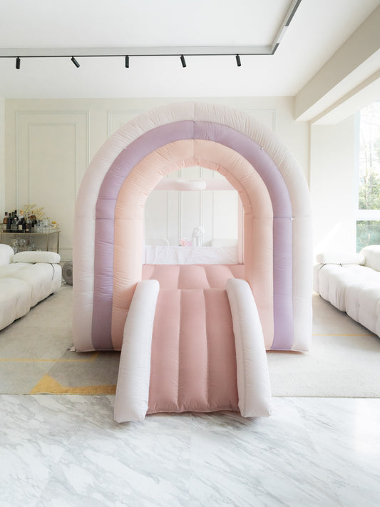 COTTON CANDY RAINBOW BOUNCE HOUSE